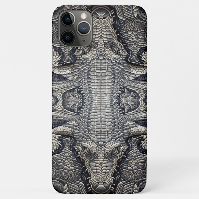 Flippiges cooles Kroko Top Design für Case-Mate iPhone Hülle (Rückseite)