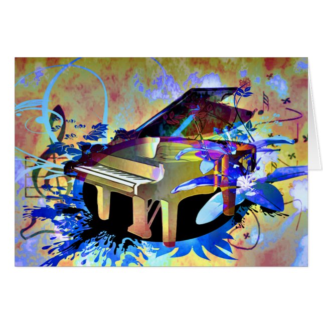 Flippiges Digital farbiges Klavier (Vorderseite (Horizontal))