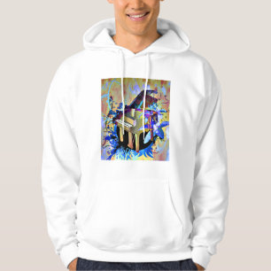 Flippiges Digital farbiges Klavier Hoodie