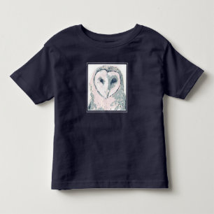 Flippiges Eulen-Porträt Kleinkind T-shirt