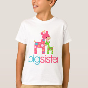 Flippiges Giraffen-große Schwester-T-Shirt T-Shirt
