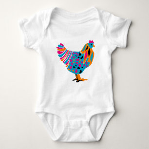 Flippiges helles Huhn Baby Strampler