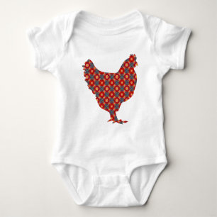 Flippiges modernes Huhn Baby Strampler