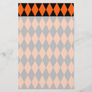 Flippiges orange und schwarzer briefpapier