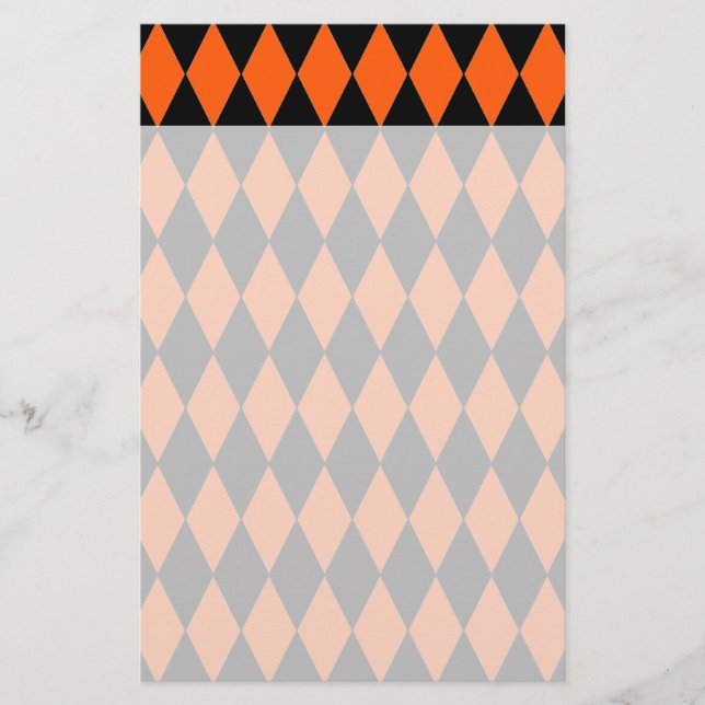 Flippiges orange und schwarzer briefpapier (Vorderseite)