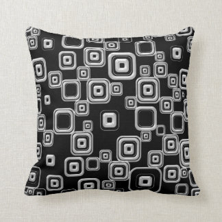Flippiges Retro Schwarzweiss-Muster Kissen