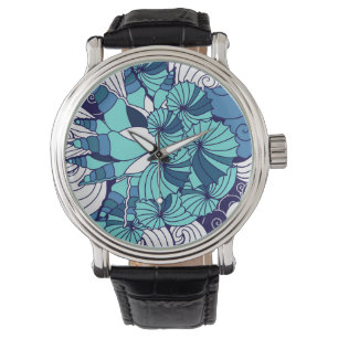 Flippiges Seashell-Muster Armbanduhr