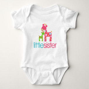 Flippiges T-Shirt der Giraffen-kleinen Schwester Baby Strampler