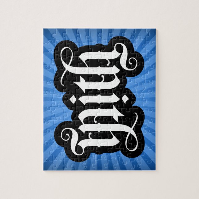 FlipScript Ambigram Puzzle Puzzle (Vertical)