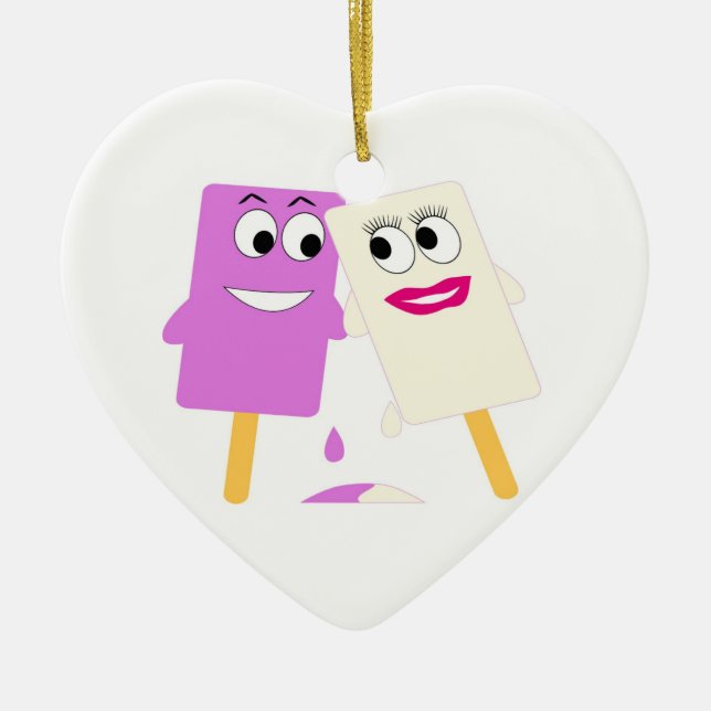 FLIRMIEREN VON EISKREATISCHEN POP KERAMIK ORNAMENT (Vorne)