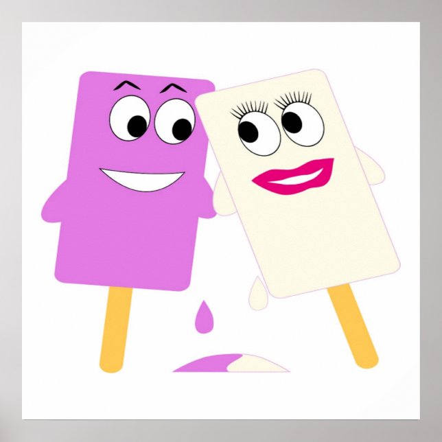 FLIRMIEREN VON EISKREATISCHEN POP POSTER (Vorne)