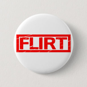 Flirt-Briefmarke Button
