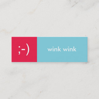 Flirt carte rouge bleu wink émoticon message texte