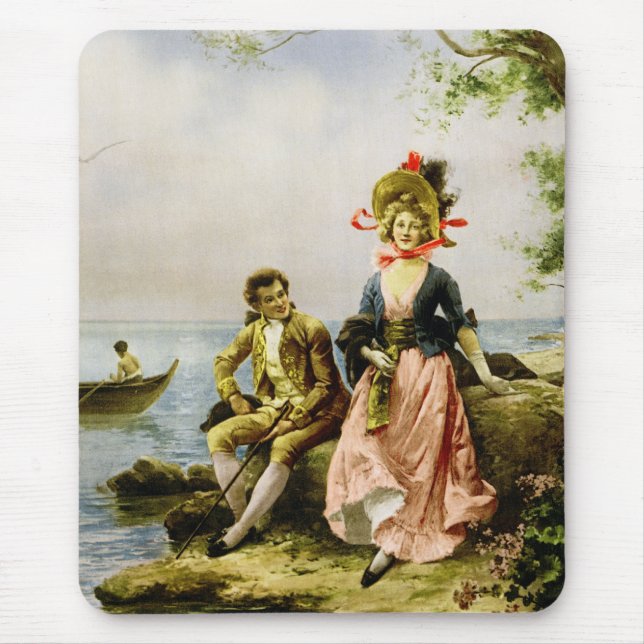 "Flirten Sie Au Bord de la Mer" durch Hippolyte Mousepad (Vorne)