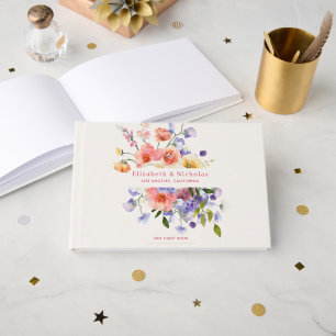 Flirtende Blumenwiese   Sommerhochzeit Gästebuch