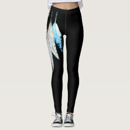 *~* flirtenfedern auf Schwarzem Leggings