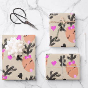 Flirtierendes Rentier-Weihnachtsgeschenk Geschenkpapier Set