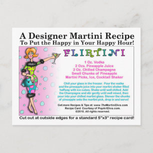 Flirtini Martini Rezept Postkarte