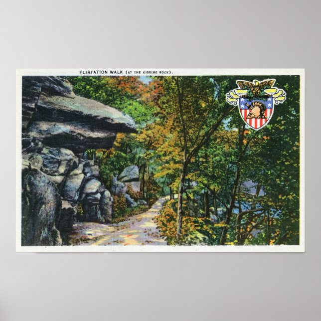 Flirtwanderung Aussicht auf den Kissing Rock Poster (Vorne)
