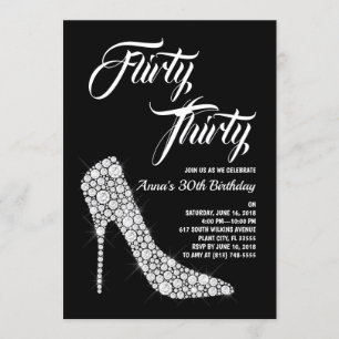 Flirty Thirty Birthday Invitation