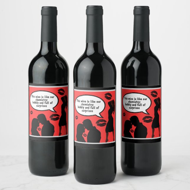 Flirty Wine Labels to Ignite Romance! Weinetikett (Flaschen)