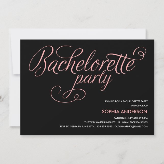 FLIT| INVITATION DE LA PARTIE BACHELORETTE (Devant)