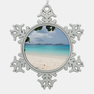 Flitterwochen-Bucht, Johannes USVI Schneeflocken Zinn-Ornament