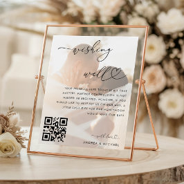 Flitterwochen Fairmond QR Code Wedding Sign Poster