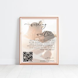 Flitterwochen Fairmond QR Code Wedding Sign Poster