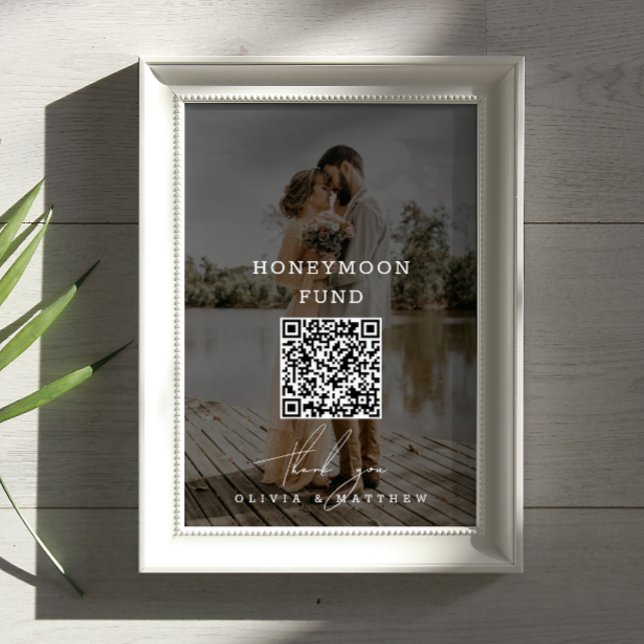 Flitterwochen Fonds. Minimalistischer QR-Code Foto Poster (Von Creator hochgeladen)