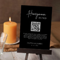 Flitterwochen-Fonds-QR-Code-Schild, Hochzeits-Flit