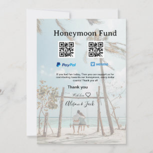 Flitterwochen-Fonds Venmo PayPal-Spende Q R Paar Einladung