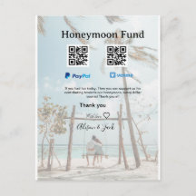 Flitterwochen-Fonds Venmo PayPal-Spende Q R Paar