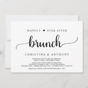 Flitterwochen, Happy End Brunch, Rustikal  Einladung