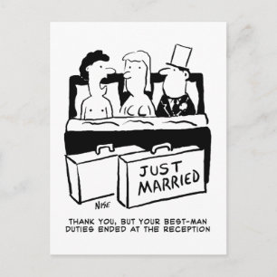 Flitterwochen-Hochzeitsnacht für Braut und Bräutig Postkarte