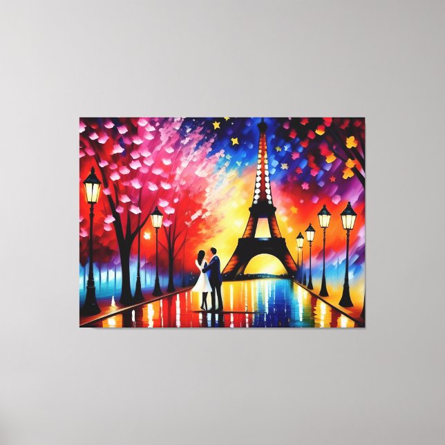 Flitterwochen in Paris (Eiffelturm) Nr. 1 Leinwanddruck (Vorderseite)