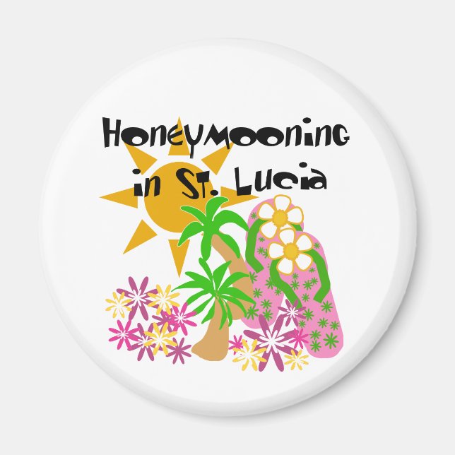 Flitterwochen in St. Lucia Magnet (Vorne)