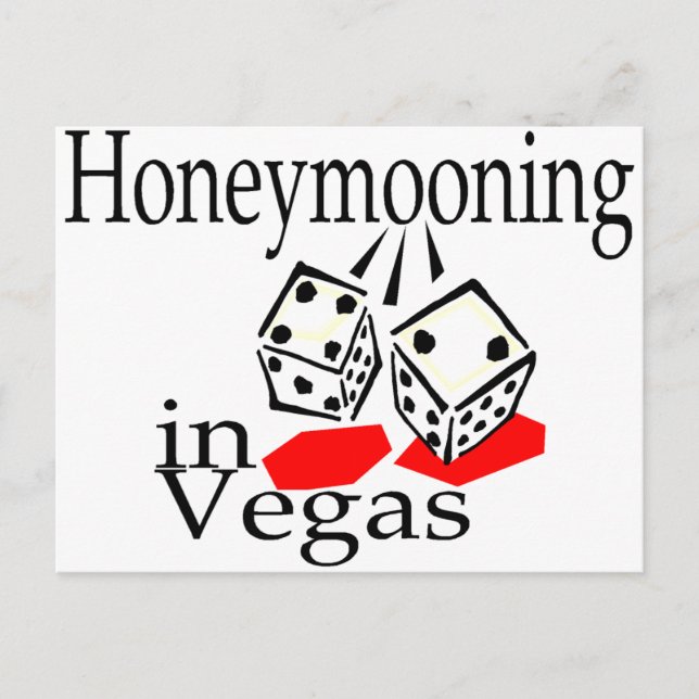 Flitterwochen in Vegas Postkarte (Vorderseite)