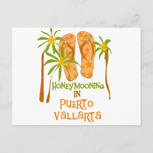 Flitterwochen Puerto Vallarta Tshirts und Geschenk Postkarte (Vorderseite)