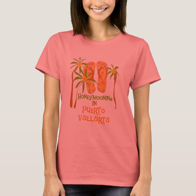 Flitterwochen-Puerto Vallartat-shirts und T-Shirt (Vorderseite)