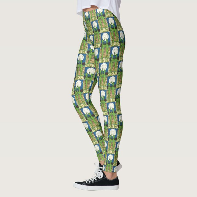 Flitterwochen Roswell Außerirdischen Cartoon Leggi Leggings (Links)