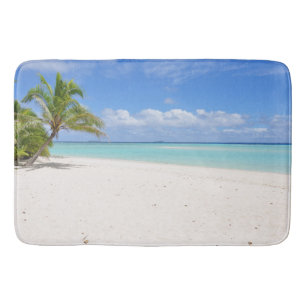 Flitterwochen-Strand-Sand-Palme-Paradies-Bad-Matte Badematte