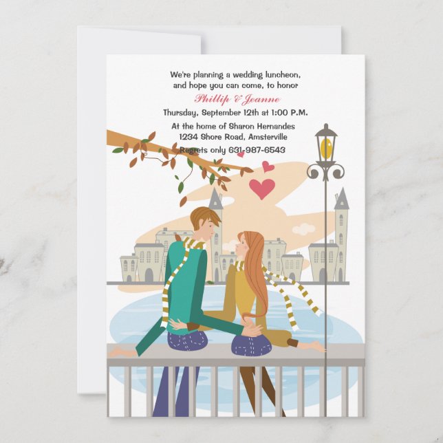 Flitterwocheneinladung Einladung (Vorderseite)