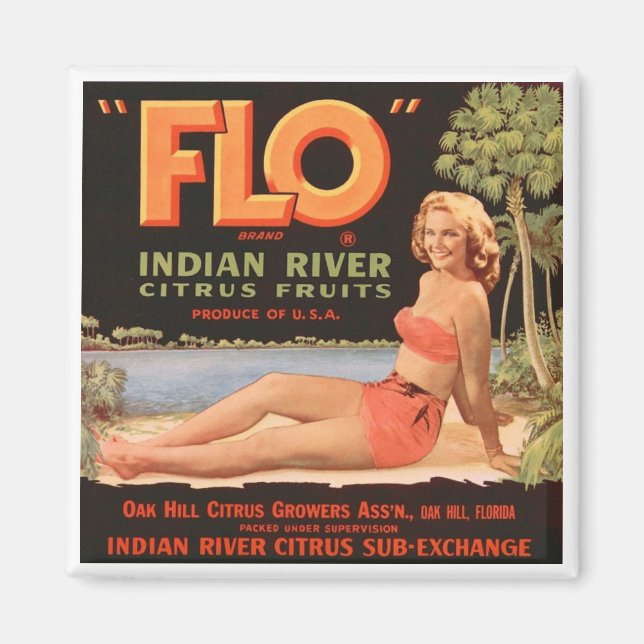 "Flo" Indian River Fruit Magnet (Vorne)