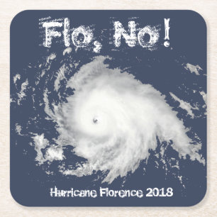 Flo, nein! Hurrikan Florenz 2018 Rechteckiger Pappuntersetzer