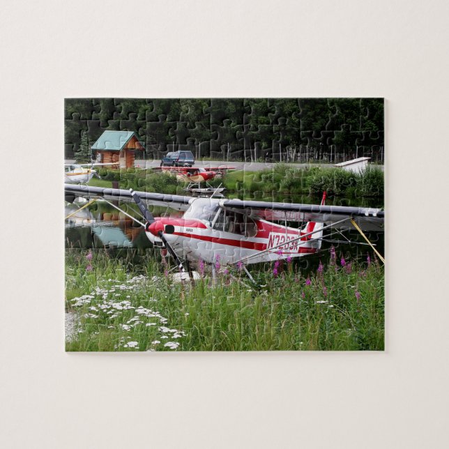 Float Flugzeug unter den Blume, Alaska (Horizontal)
