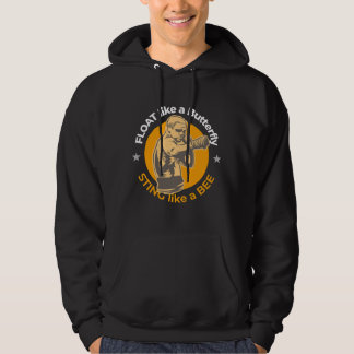 Float wie ein Schmetterling, stickend wie eine Bie Hoodie