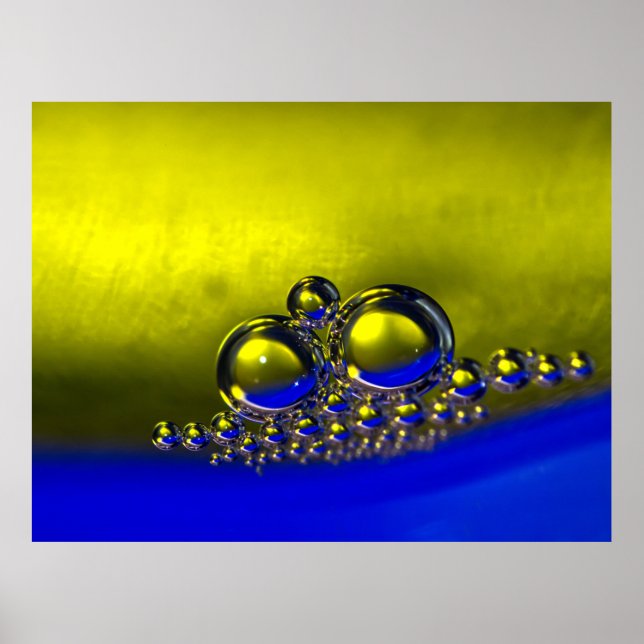Floating Abstrakte Blasen farbenfroher Hintergrund Poster (Vorne)