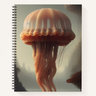 Floating Alien Jellyfish Notebook Notizbuch