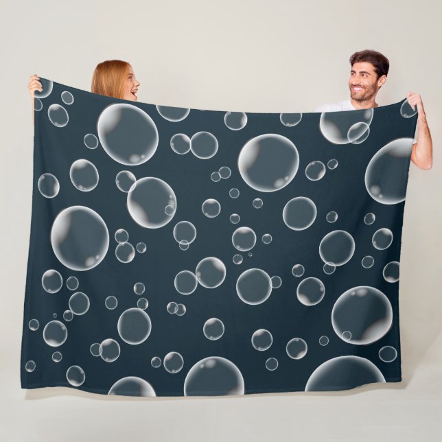 Floating Aquamarine Blasen Throw Blanket Seifenbla Fleecedecke (Beispiel)